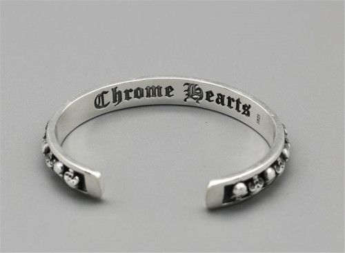 Chrome Hearts Open Bangle  CHT013 Solid 925 Sterling Silver