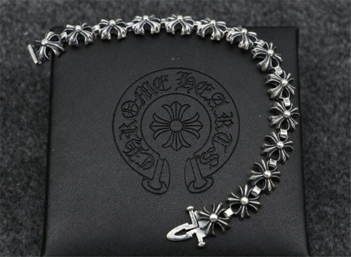 CHROME HEARTS Hip Hop Punk Cross 925 Silver Bracelet CHB018