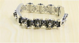 CHROME HEARTS BRACELET Sterling Silver Double Heart Sword Bracelet CHB085