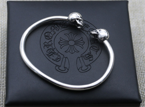 Chrome Hearts Bangle Skull CHT060 Solid 925 Silver