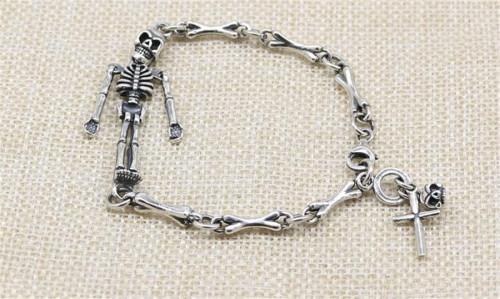 CHROME HEARTS Humanoid Punk 925 Sterling Silver Bracelet CHB017