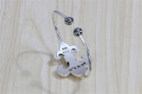 Chrome Hearts Bangle Open Army Fleur CHT057 Solid 925 Silver