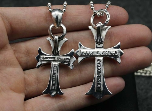 Chrome Hearts Pendant CH CROSS  CHP089 Solid 925 Sterling Silver