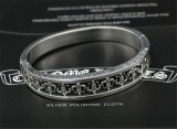 Chrome Hearts Buckle Bangle Army Fleur CHT012 Solid 925 Sterling Silver