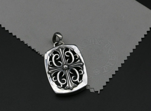 Chrome Hearts Pendant CH CROSS Iron Art CHP109 Solid 925 Sterling Silver
