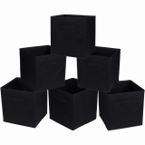 6 Pack Simple Houseware Foldable Cloth Storage Cube Basket Bins Organizer (11'  H x 10.75'  W x 10.7