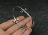 Chrome Hearts Open Bangle CH CROSS CHT011 Solid 925 Sterling Silver