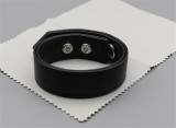 Chrome Hearts Leather Bangle CHT009 Army Fleur  Solid 925 Sterling Silver