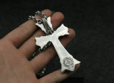 Chrome Hearts Pendant CH CROSS CHP113 Solid 925 Sterling Silver 80mm