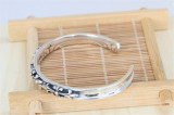 Chrome Hearts Bangle OPEN  CH CROSS CHT042 Solid 925 Sterling Silver