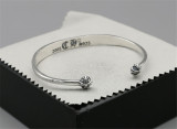 Chrome Hearts Open Bangle CHT024 Solid 925 Sterling Silver