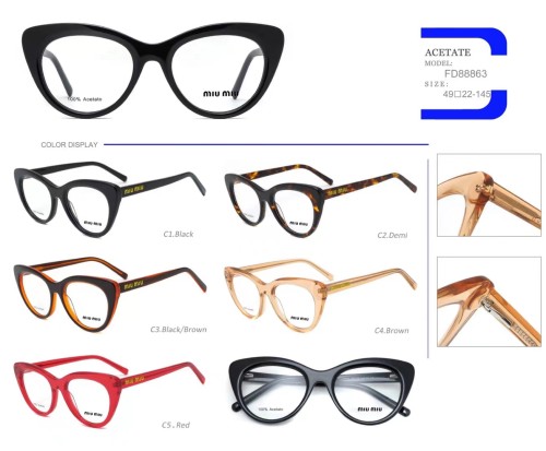 MIU MIU Cat Eye Womens Designer Optical Frames FD88863 ​FMI169