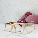 beige color Replica Miu Miu Eyeglasses Model 02V Women's Fashion Accessory
