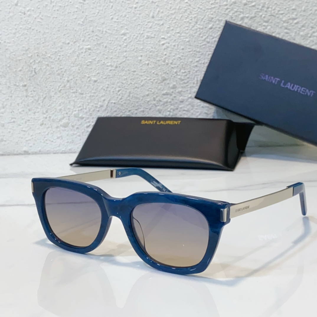 blue color of replica ysl saint laurent sunglasses sl582
