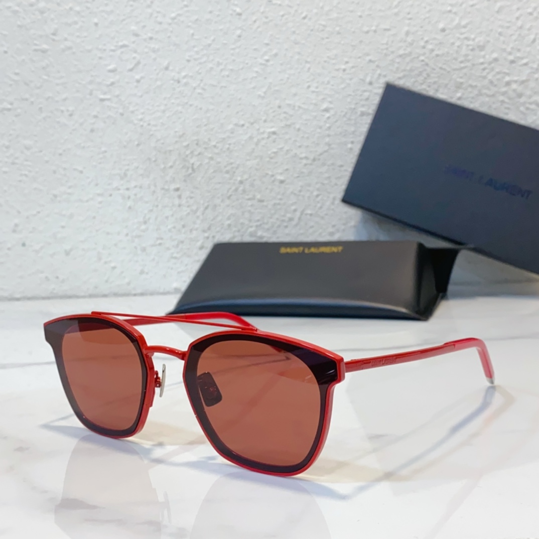 red color of fake ysl saint laurent sunglasses tsl28