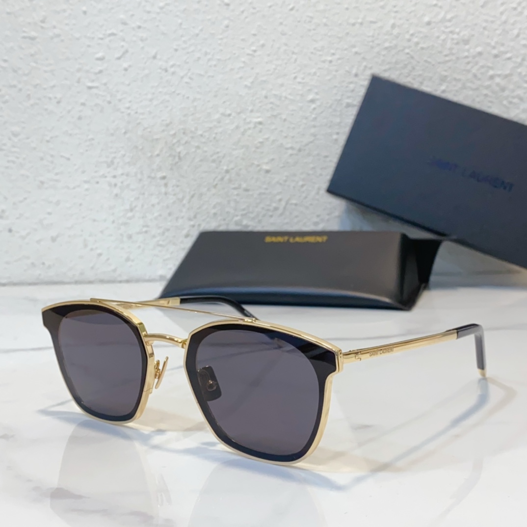 black gold color of fake ysl saint laurent sunglasses tsl28