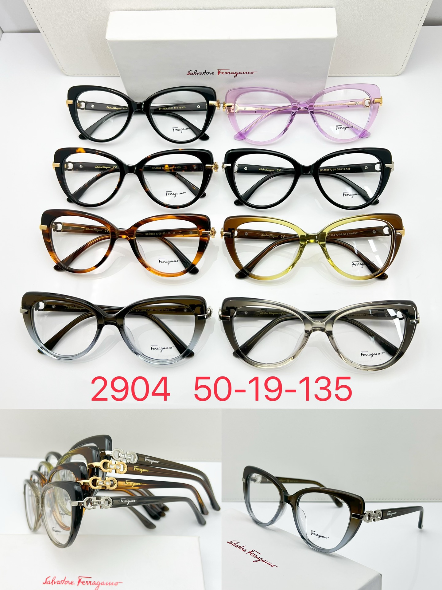 collection of Wholesale fake Ferragamo Eyeglasses for women 2904 Online fer035