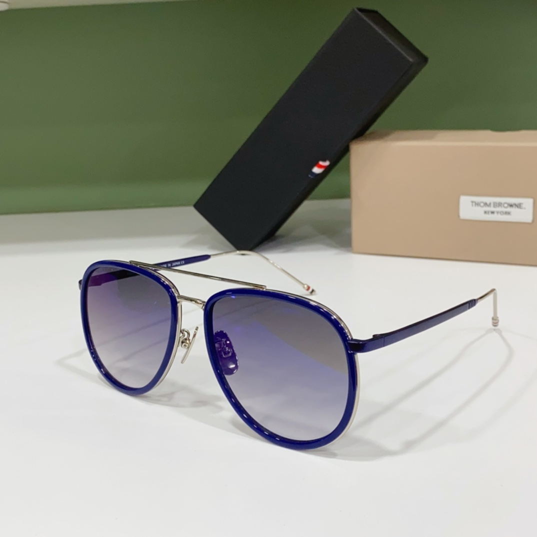 blue grey color of thom browne sunglasses dupe tbs187