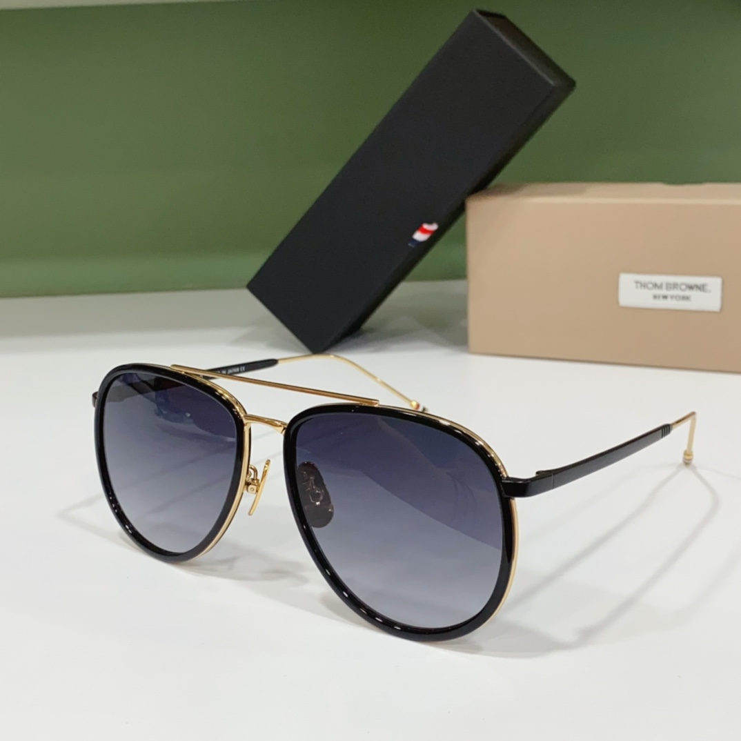 black gold color of thom browne sunglasses dupe tbs187