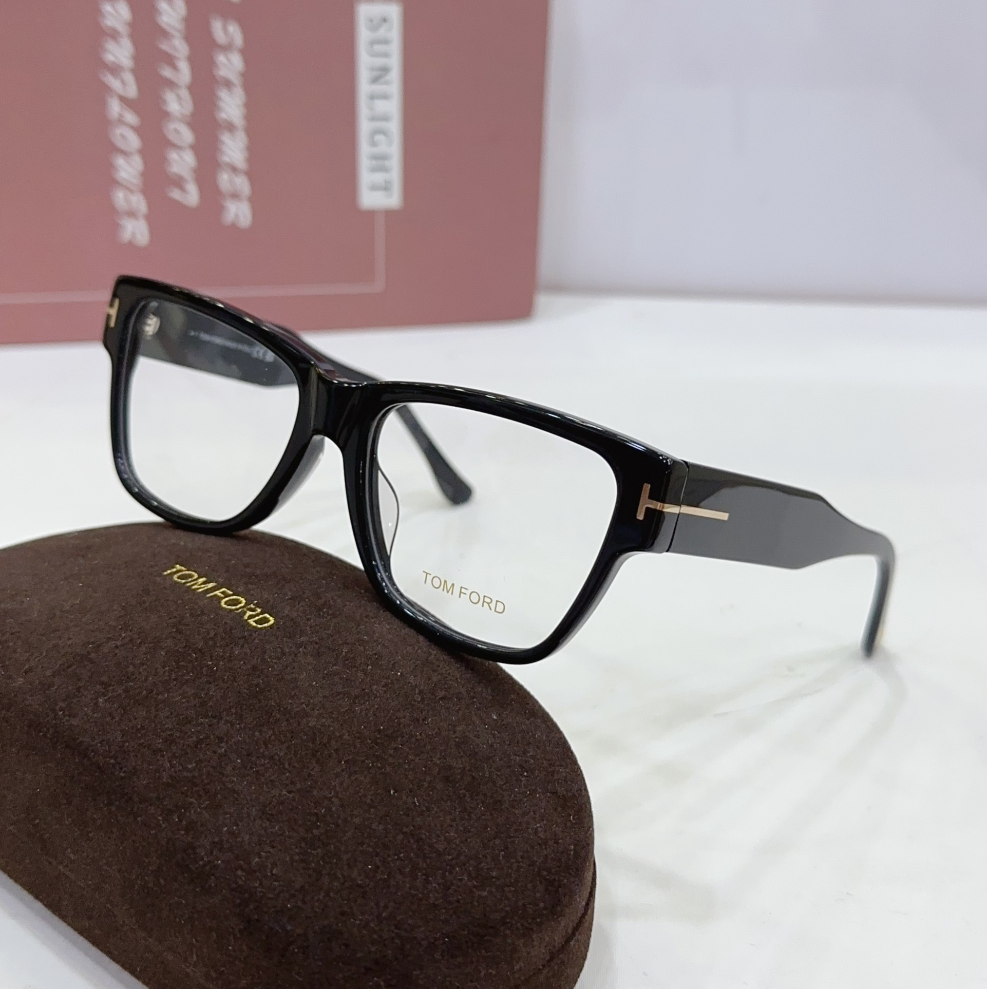 black color of replica tom ford prescription eyeglasses online tf5878