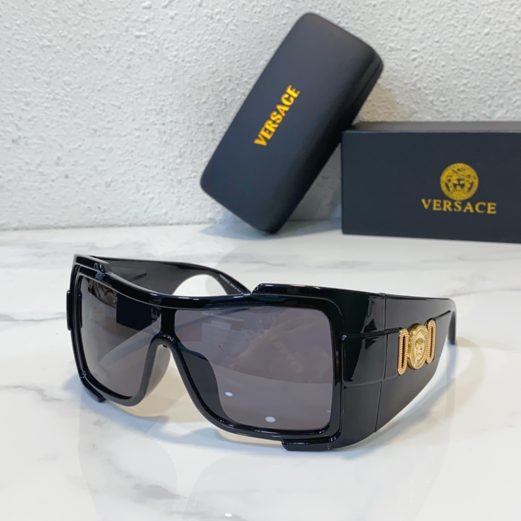 black gold color of versace sunglasses all black replica ve4451