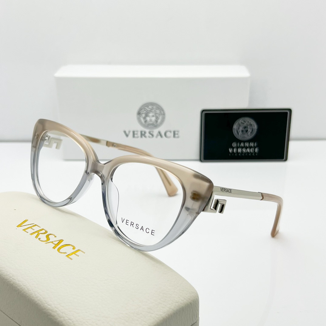 transparent clear color of faux versace glasses women 3310