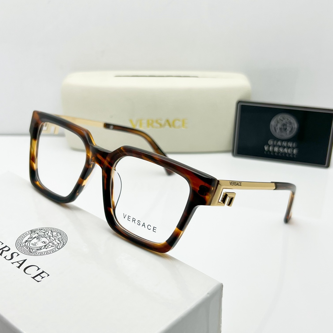 amber color of fake versace glasses frames 3311