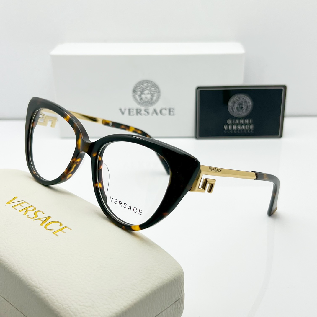 amber color of faux versace glasses women 3310