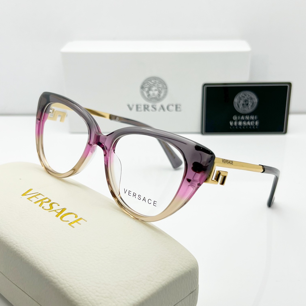 purple clear color of faux versace glasses women 3310