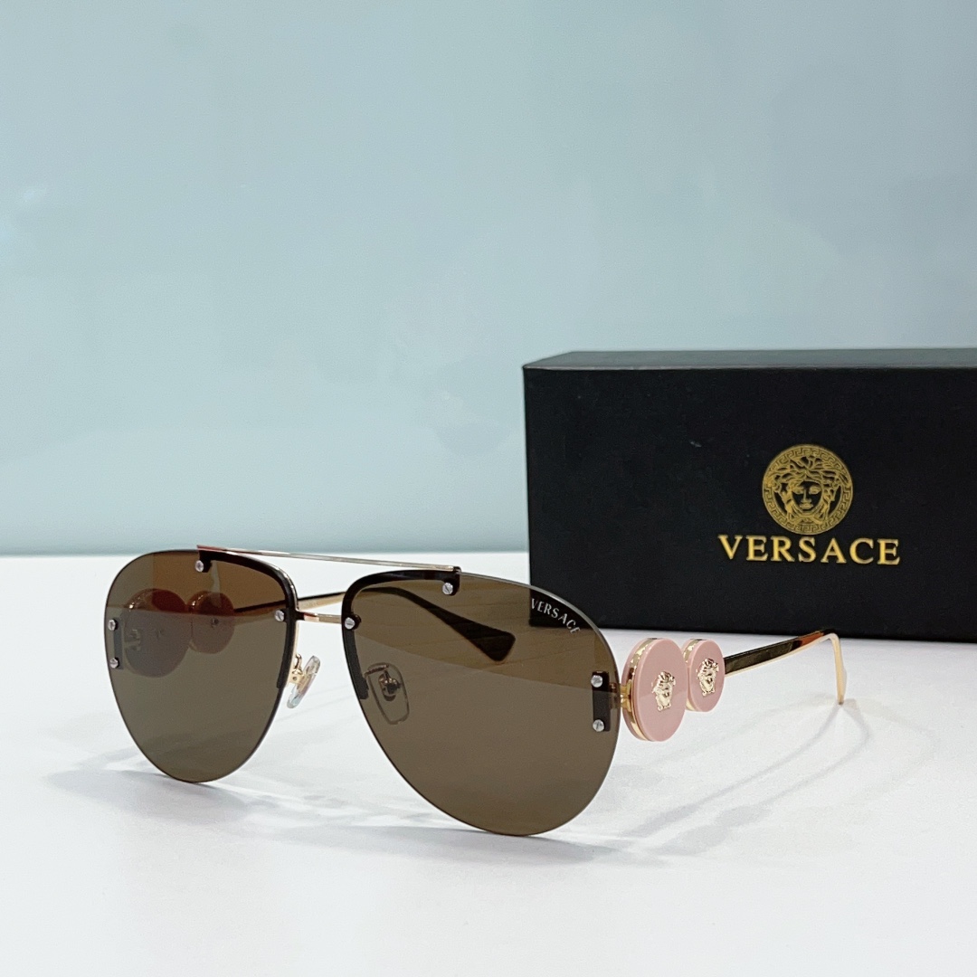 brown color of vintage versace sunglasses replica ve2250
