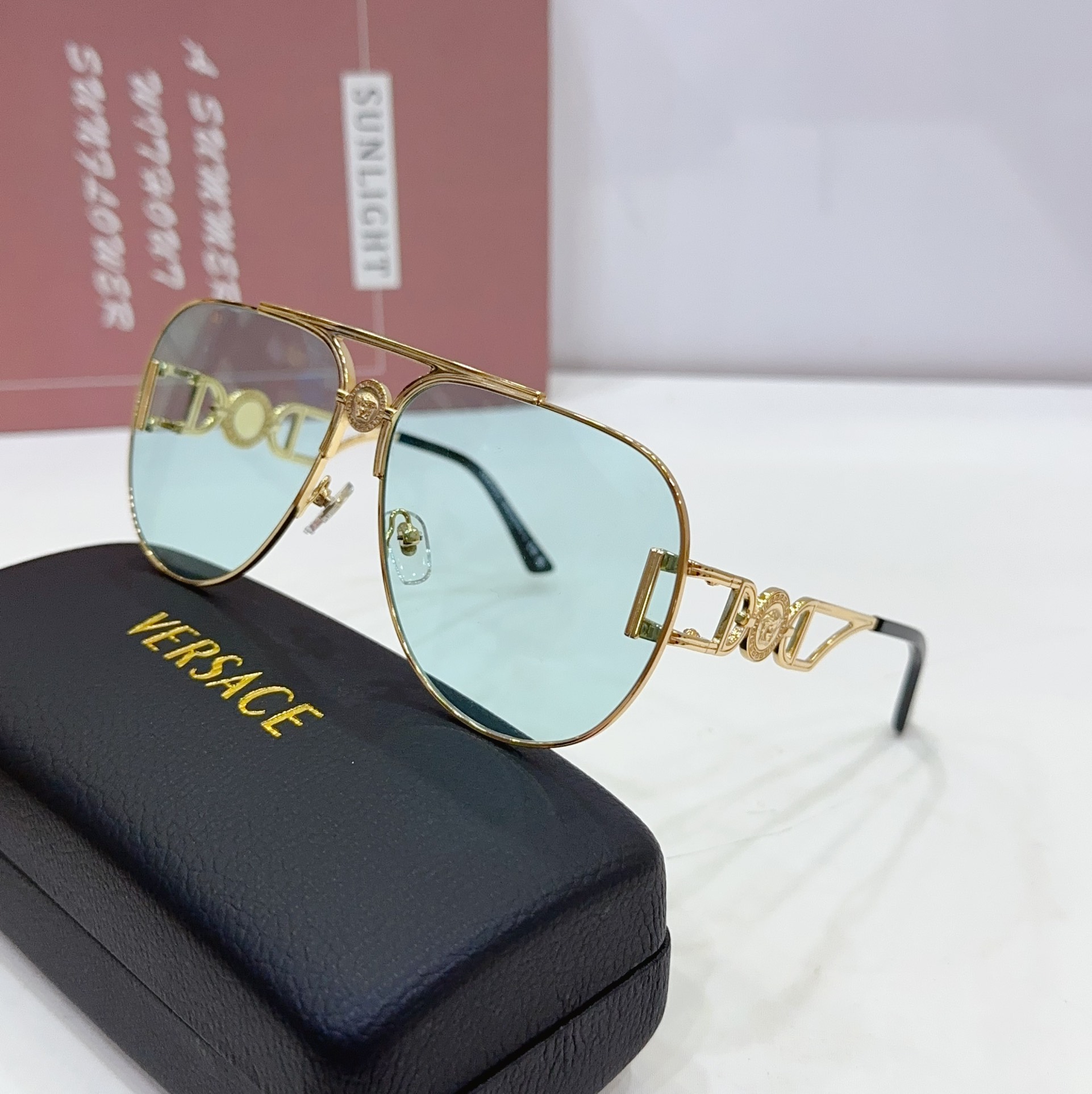 blue color of cheap versace sunglasses dupe ve2255
