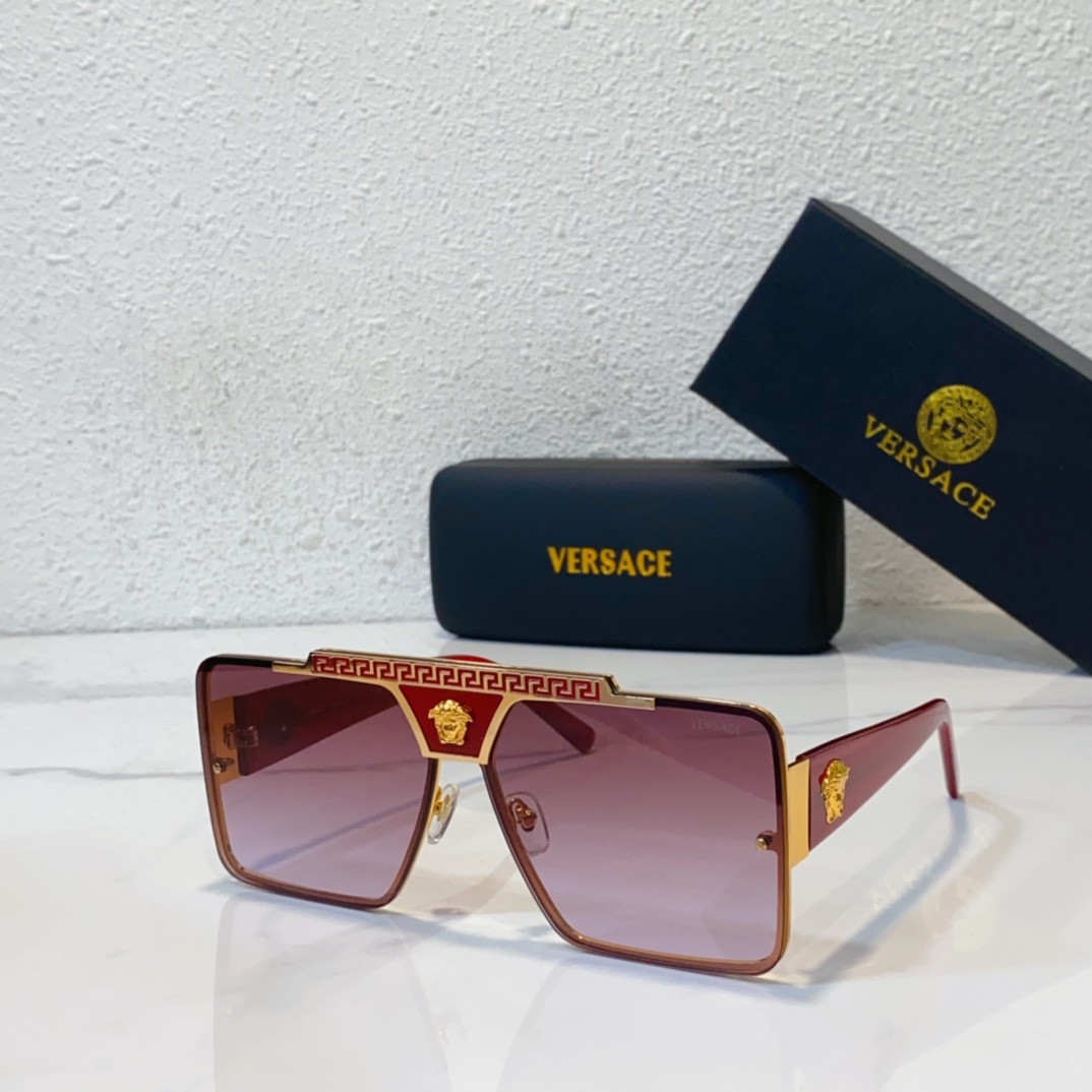 red color of replica versace sunglasses all black ve5722