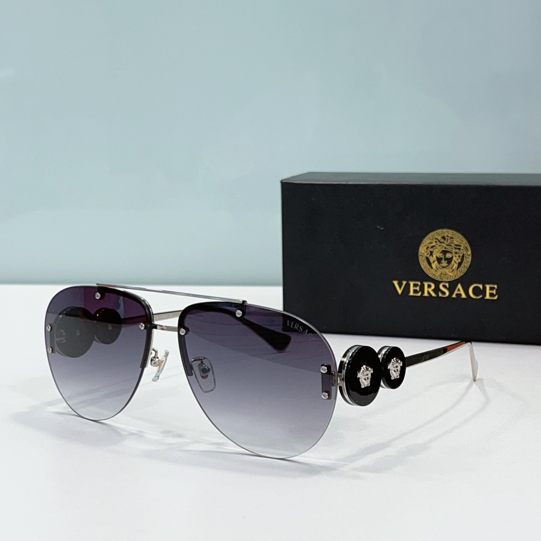 gray color of vintage versace sunglasses replica ve2250