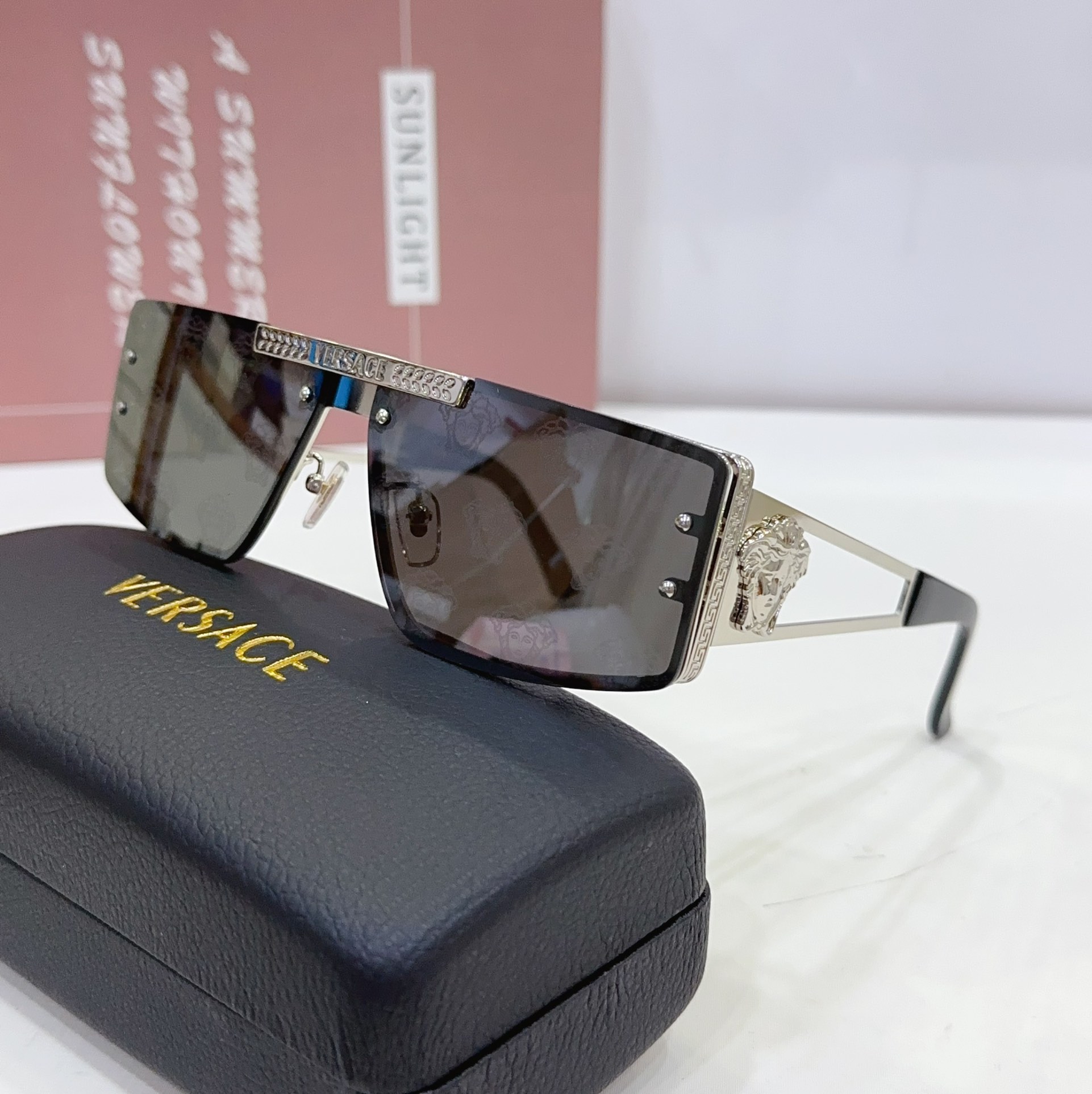 gray color of vintage versace shades replica ve5704