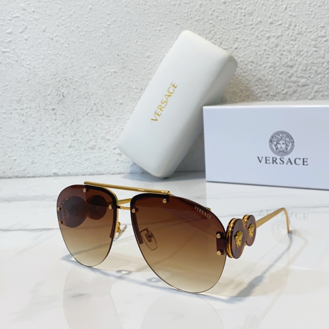 coffee color of fake versace shades ve2250