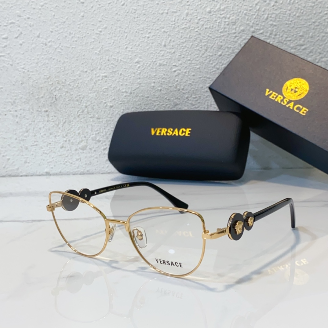 black gold color of Versace Knockoff Eyeglasses frames VE1284