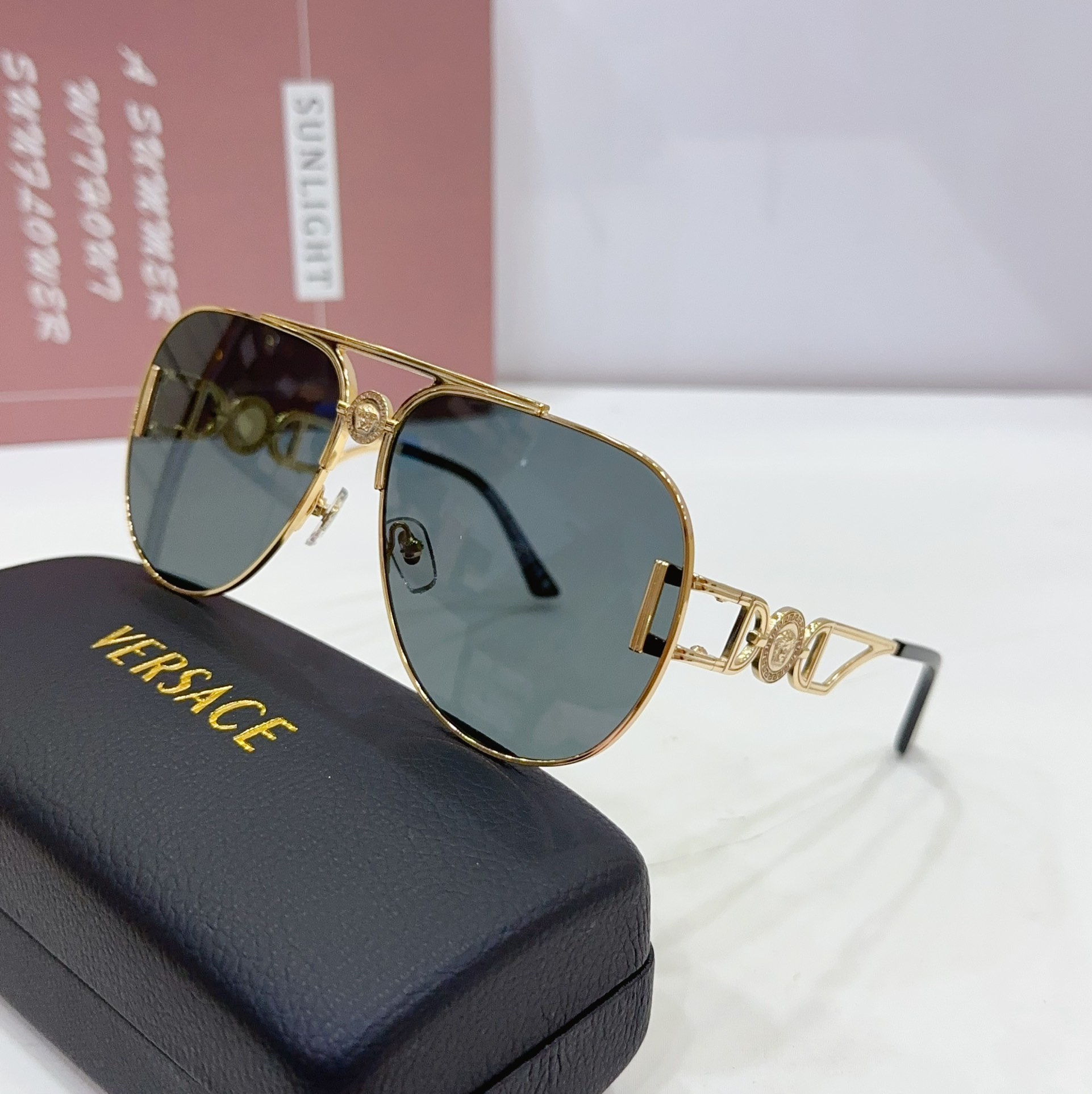black color of cheap versace sunglasses dupe ve2255