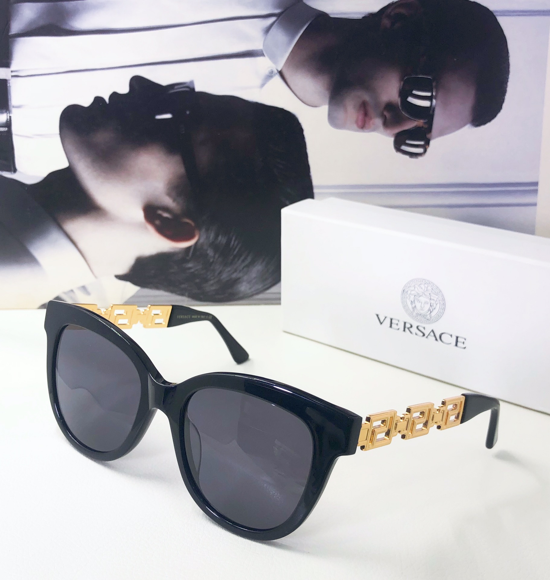 black of knockoff versace sunglasses women ve4394