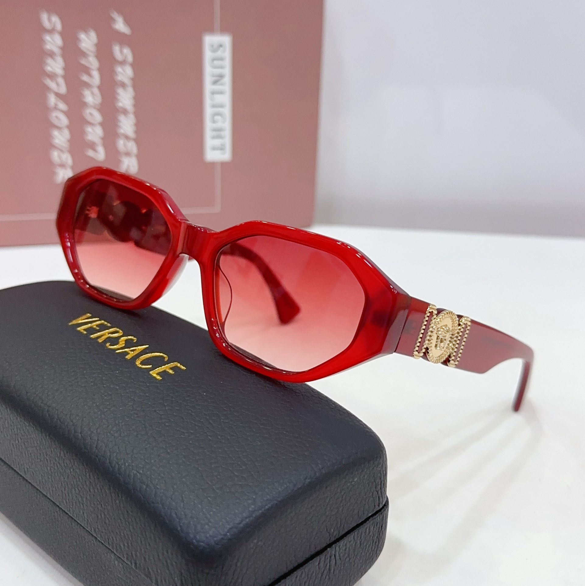 red color of versace shades women replica sv227
