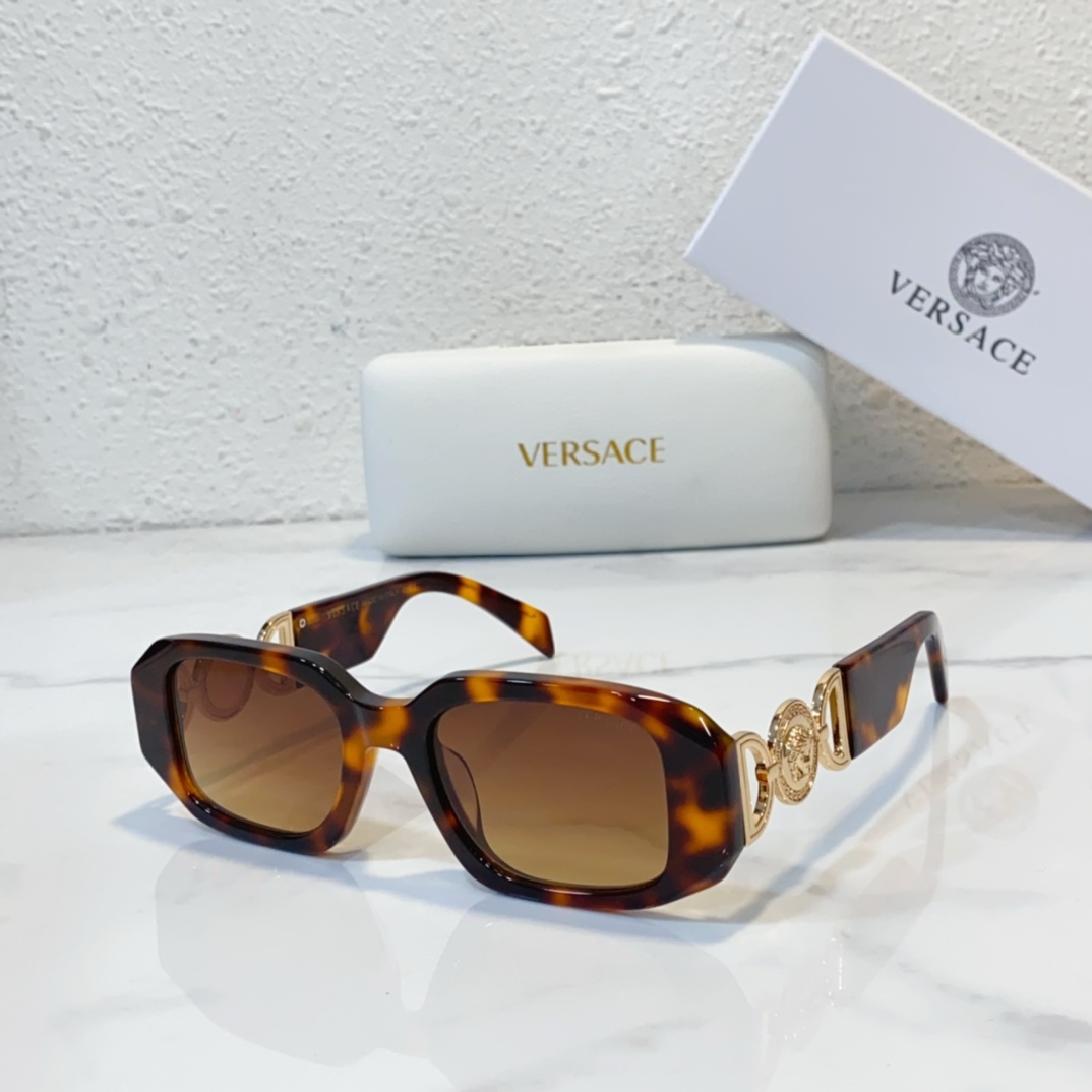 amber color of knockoff versace sunglasses women ve0627