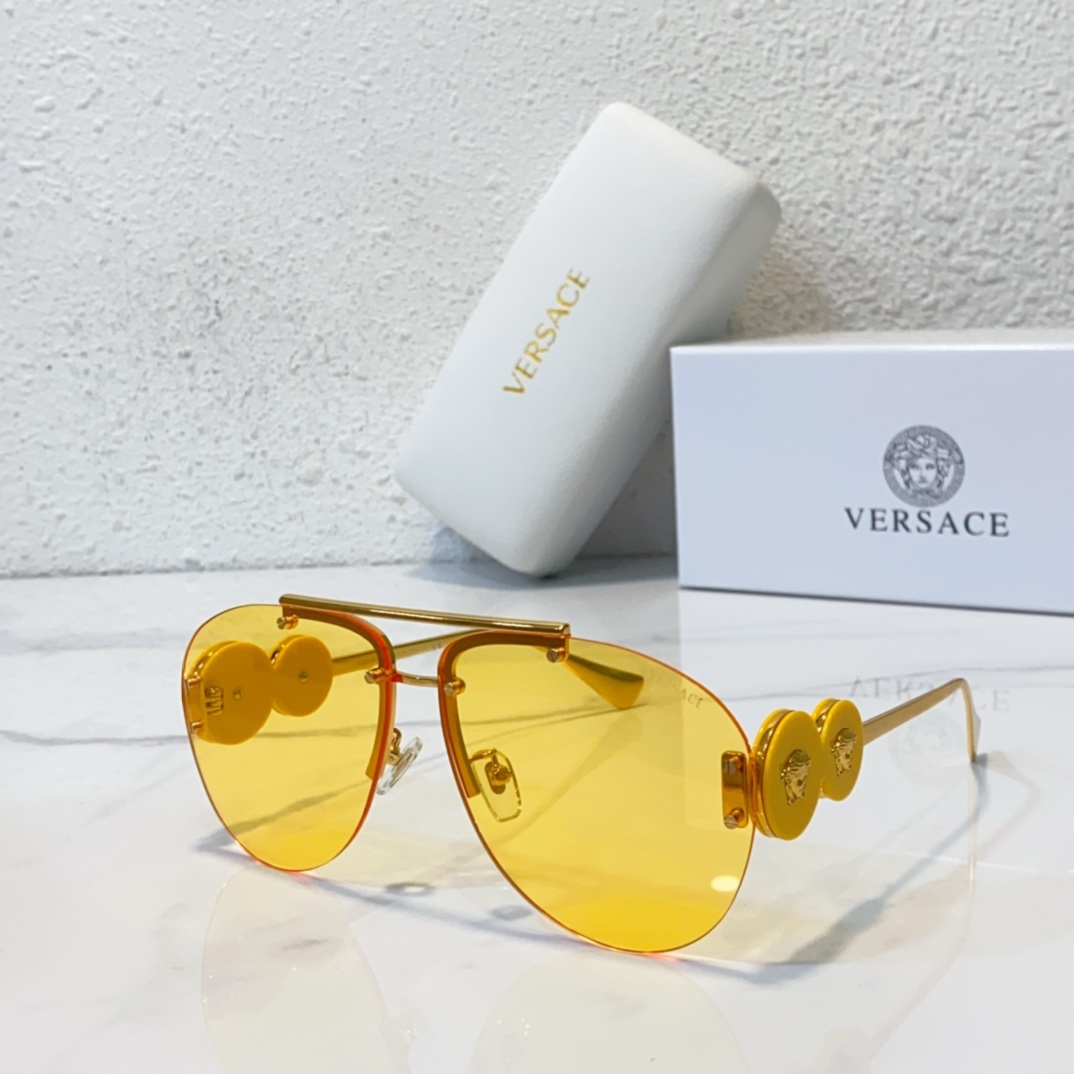 yellow color of fake versace shades ve2250
