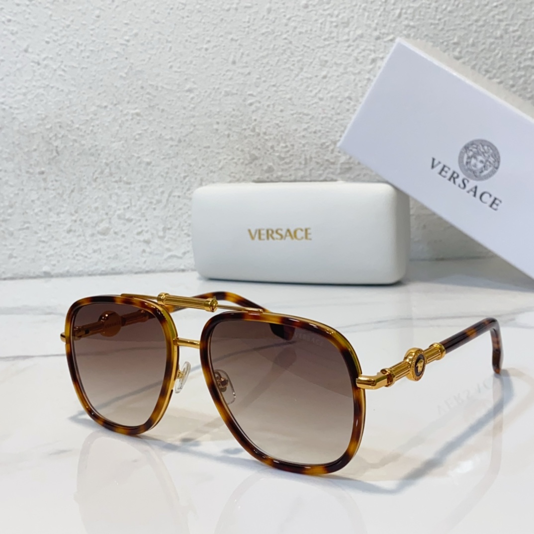 amber color of versace sunglasses men faux ve6741