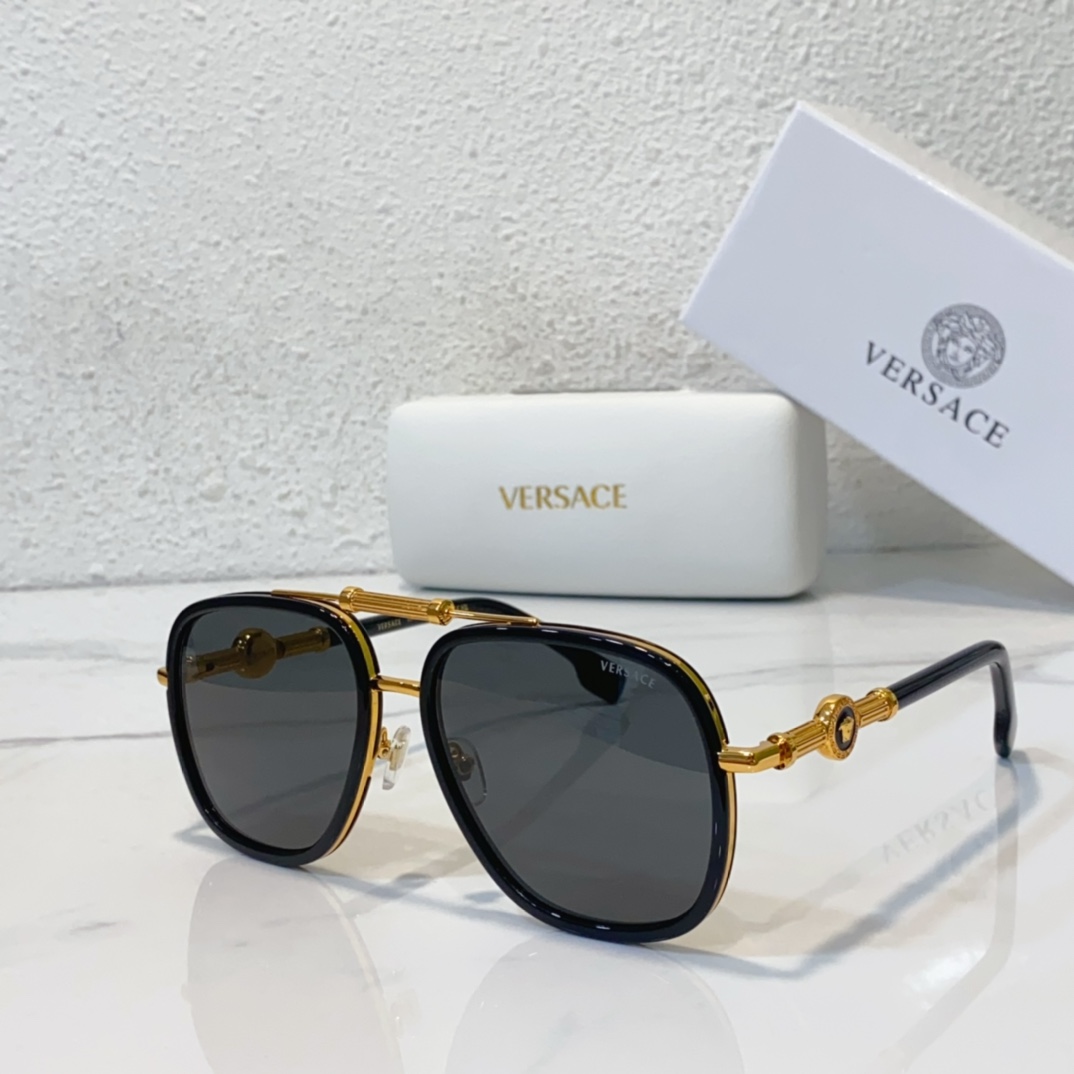 black gold color of versace sunglasses men faux ve6741
