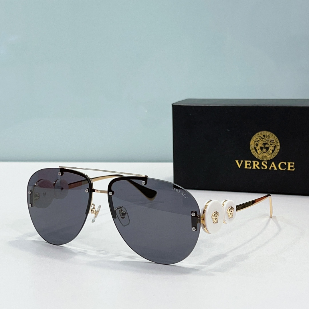 black gold color of vintage versace sunglasses replica ve2250