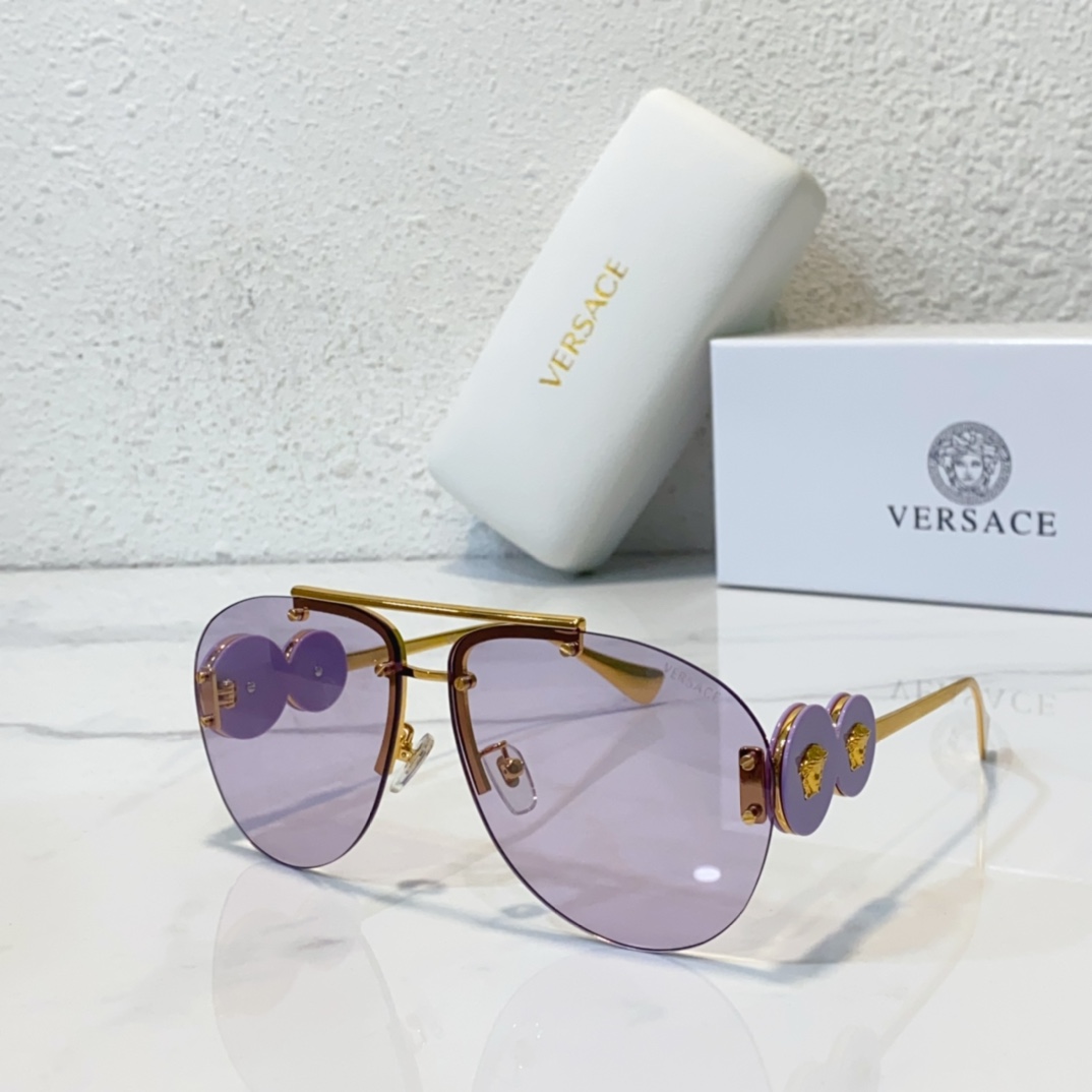 purple color of fake versace shades ve2250