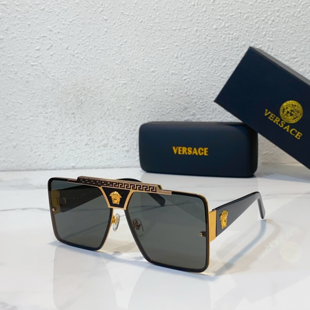 black gold color of replica versace sunglasses all black ve5722