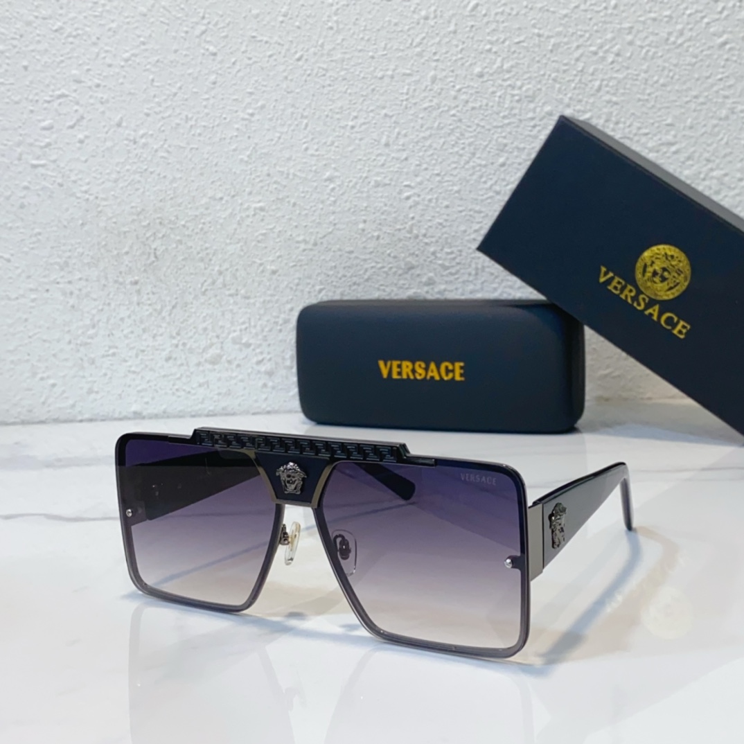 gray color of replica versace sunglasses all black ve5722