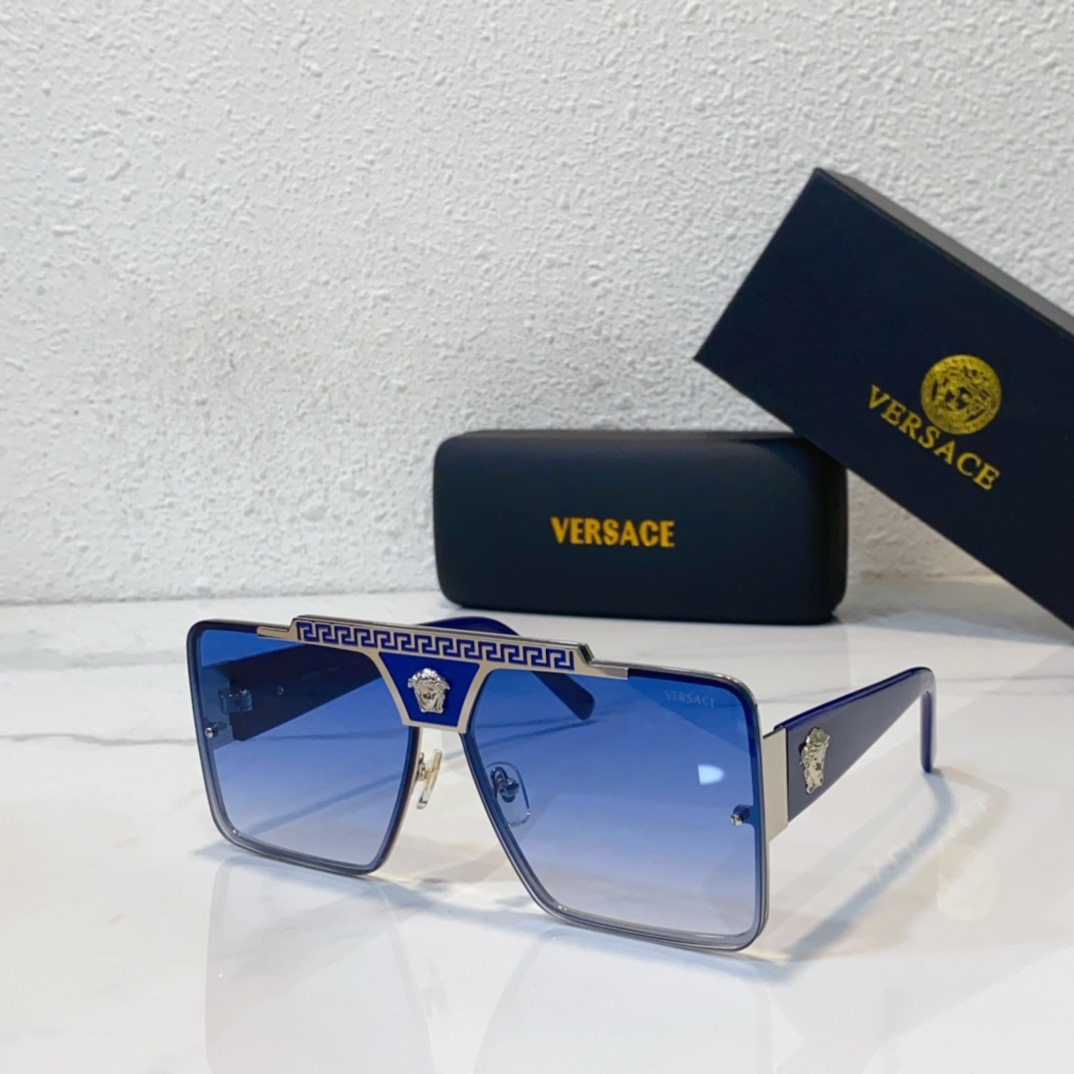 blue color of replica versace sunglasses all black ve5722