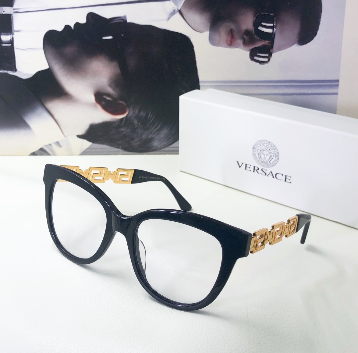 black eyeglasses of knockoff versace sunglasses women ve4394