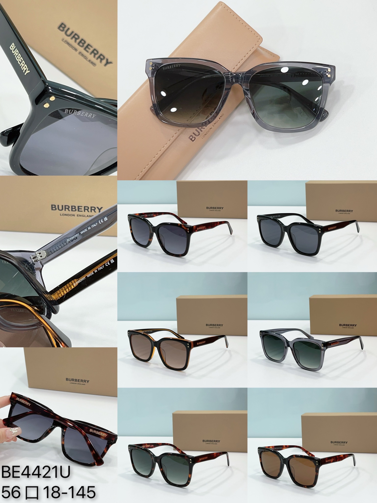 collection of replica sunglasses burberry be4421u